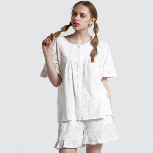 Дамски комплект с памук-спандекс с единична пижама
